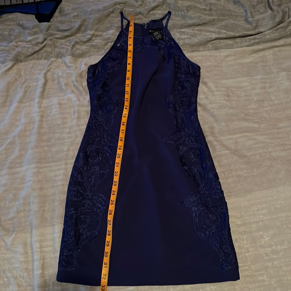 Teeze me size 3 blue lace stretch dress